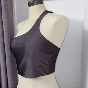 ADIDAS Women's Asymmetrical Dark Gray Sports Bra